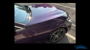 purple BMW paint correction and ceramic coating
